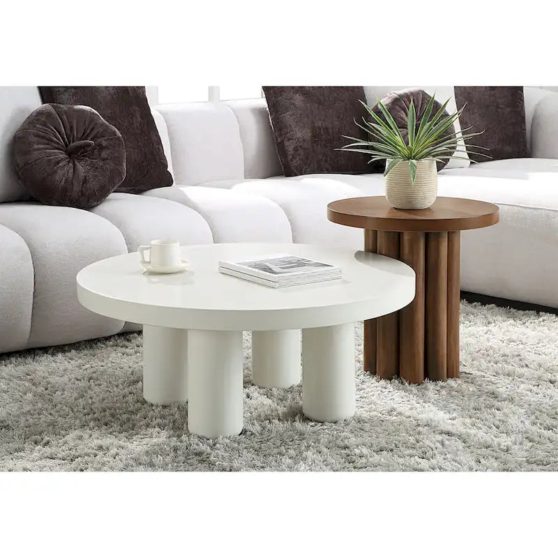 Table d'appoint en bois finition couleur