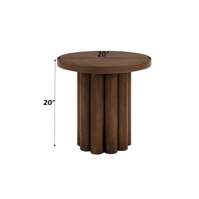 Table d'appoint en bois finition couleur