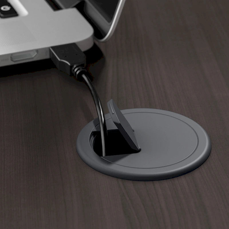 Bureau d'angle en L de 60 W avec huche et rangement