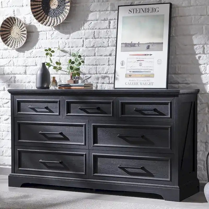 Commode 7 Tiroirs de Ferme pour Chambre, Commodes, Meuble TV