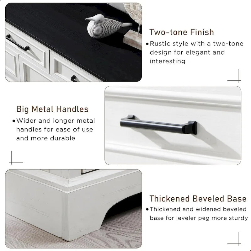 Commode 7 Tiroirs de Ferme pour Chambre, Commodes, Meuble TV