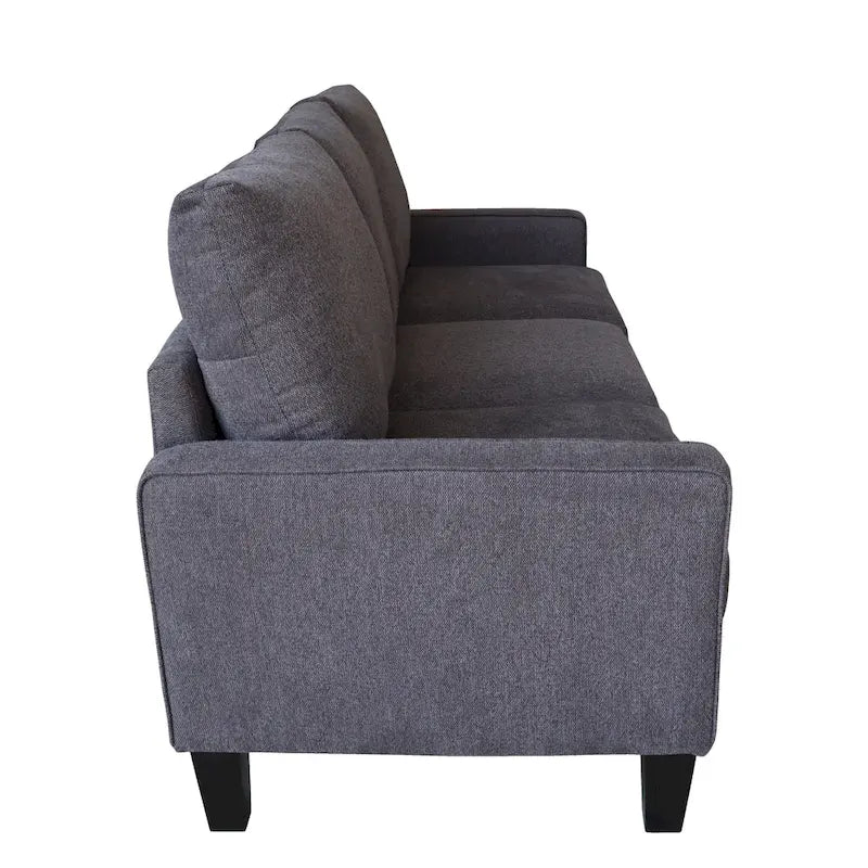 Canapé 3 places en tissu avec rangement sous le coussin