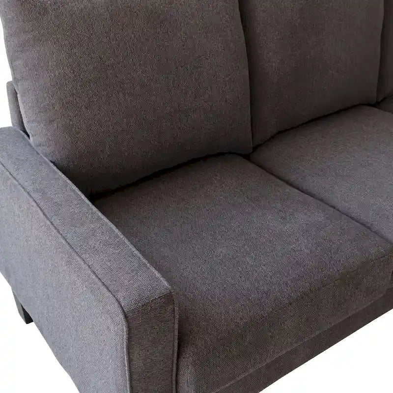 Canapé 3 places en tissu avec rangement sous le coussin
