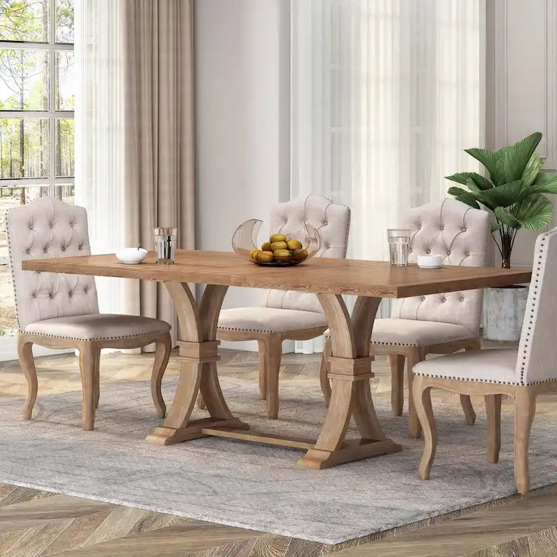 Table à manger extensible en bois