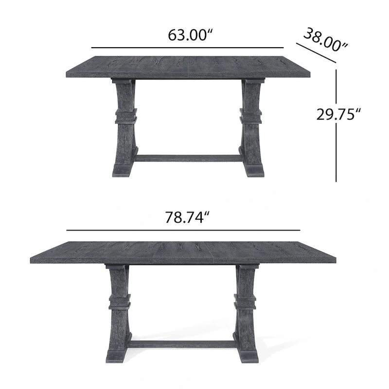 Table à manger extensible en bois