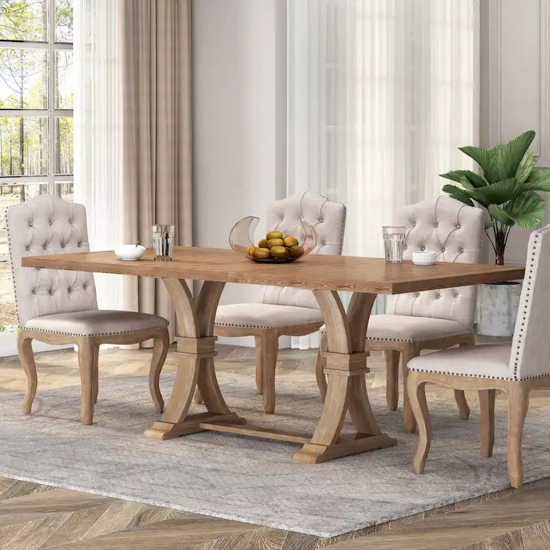Table à manger extensible en bois