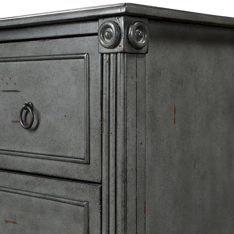 Commode traditionnelle en bois massif à 4 tiroirs