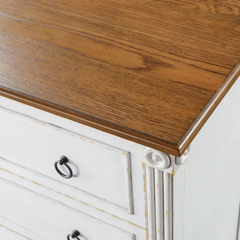 Commode traditionnelle en bois massif à 4 tiroirs