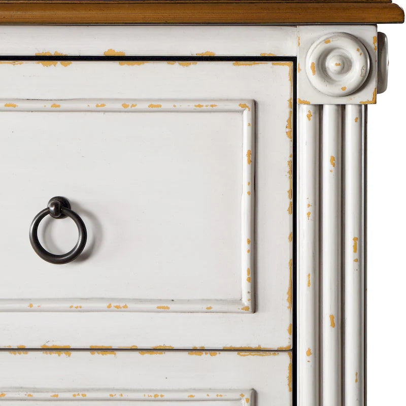 Commode traditionnelle en bois massif à 4 tiroirs