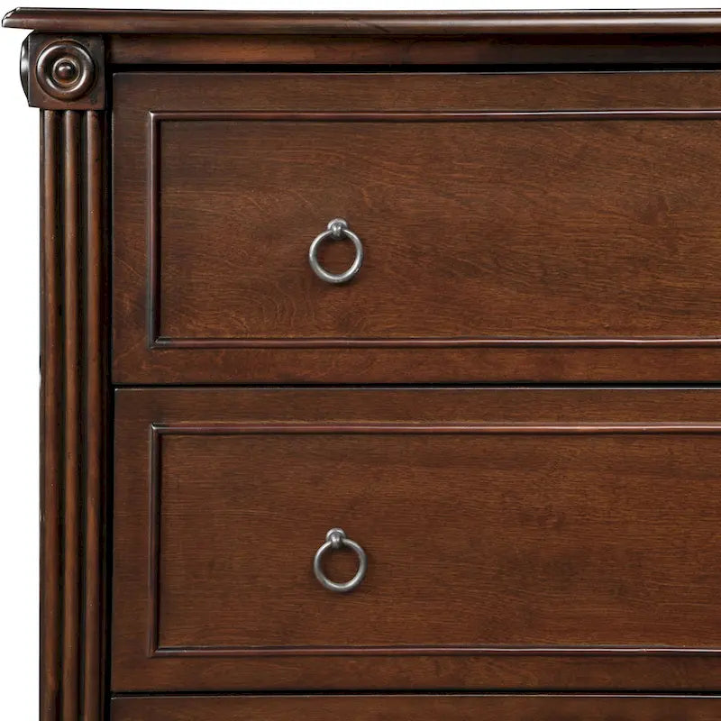 Commode traditionnelle en bois massif à 4 tiroirs