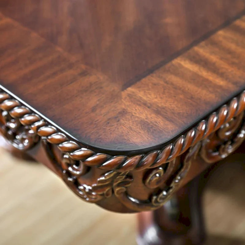 Table à manger extensible en bois de cerisier de 120 pouces