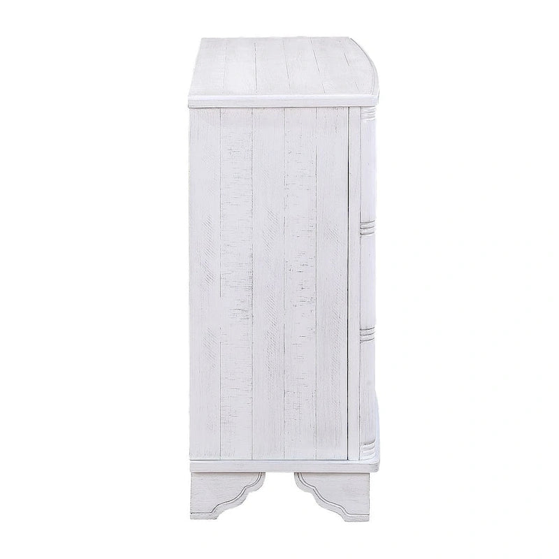 Meuble de rangement 40" en pin à 2 portes, buffet avec portes et étagère réglable, commode d'entrée en bois, placard