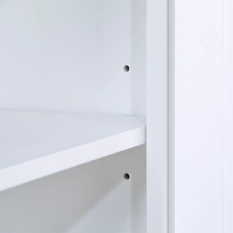 Meuble de rangement 40" en pin à 2 portes, buffet avec portes et étagère réglable, commode d'entrée en bois, placard