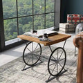 Table d'appoint industrielle en métal à roulettes de 19 pouces