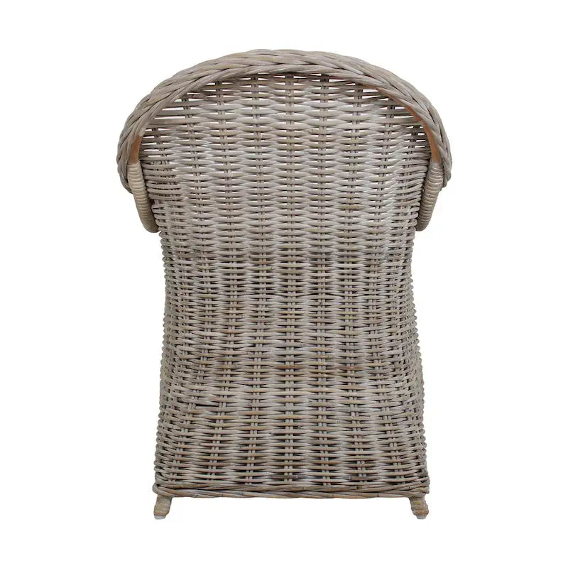 Fauteuil en rotin naturel tressé à la main avec coussin par