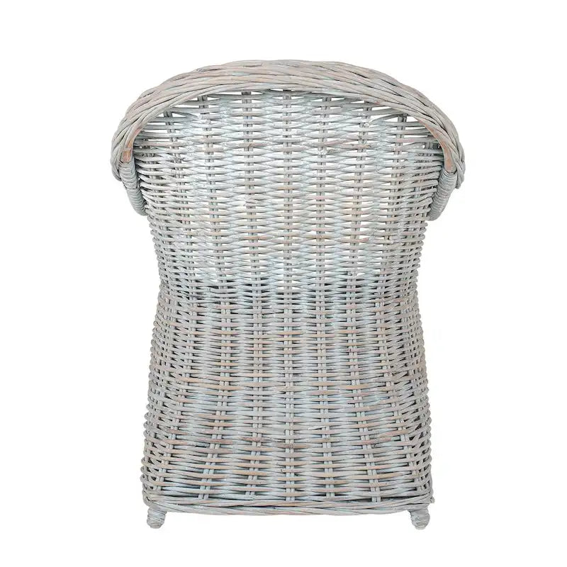 Fauteuil en rotin naturel tressé à la main avec coussin par