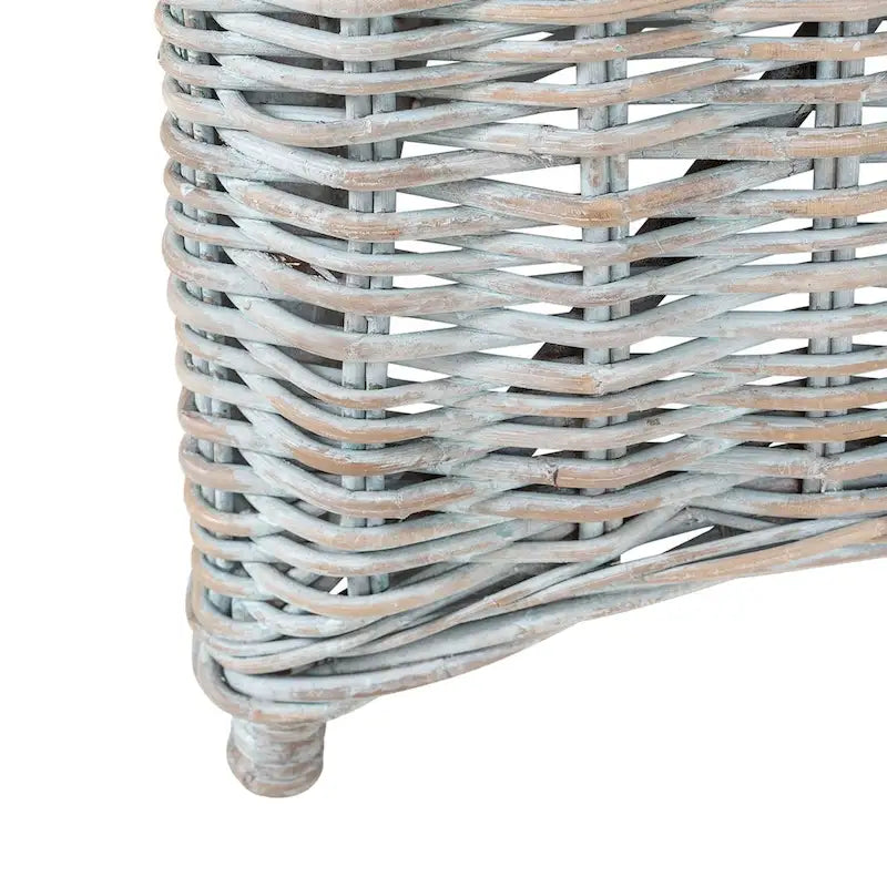 Fauteuil en rotin naturel tressé à la main avec coussin par