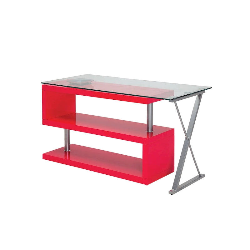 Bureau informatique convertible en métal contemporain de 59 pouces