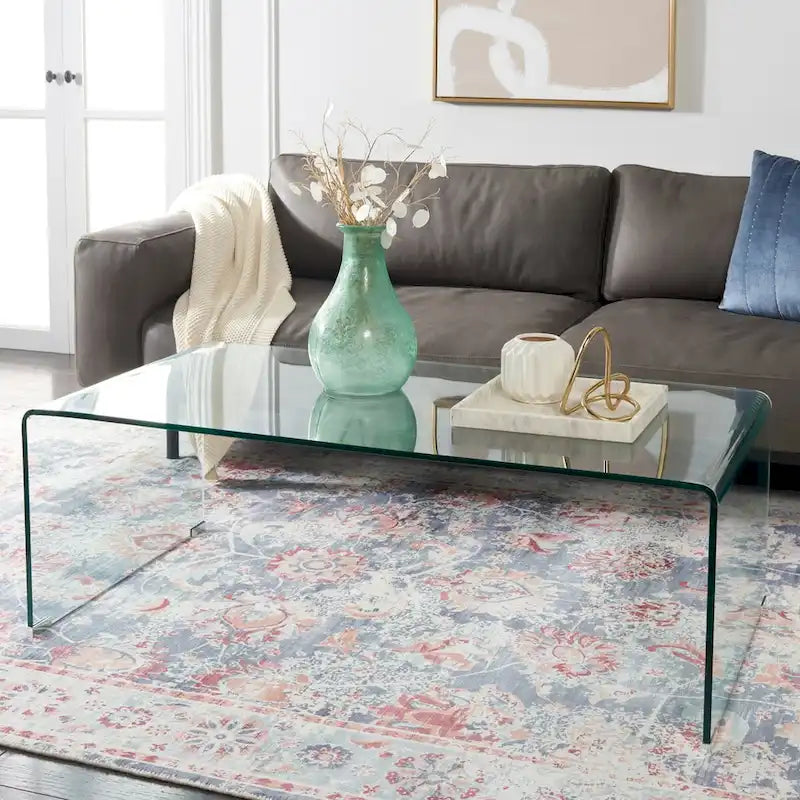  Heidi Clear Coffee Table - 47.2 x 25.6 x 16.5 - 47Wx26Dx17H