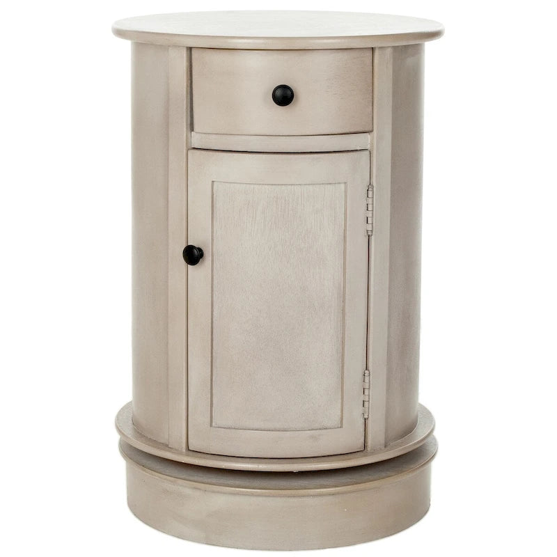 Table d'appoint pivotante de rangement grise - 18Lx18Px26H