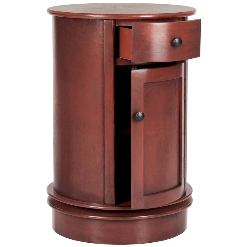 Table d'appoint pivotante de rangement grise - 18Lx18Px26H