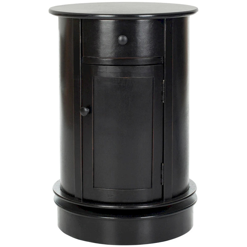 Table d'appoint pivotante de rangement grise - 18Lx18Px26H