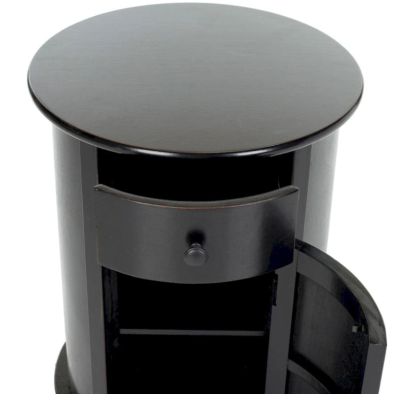 Table d'appoint pivotante de rangement grise - 18Lx18Px26H