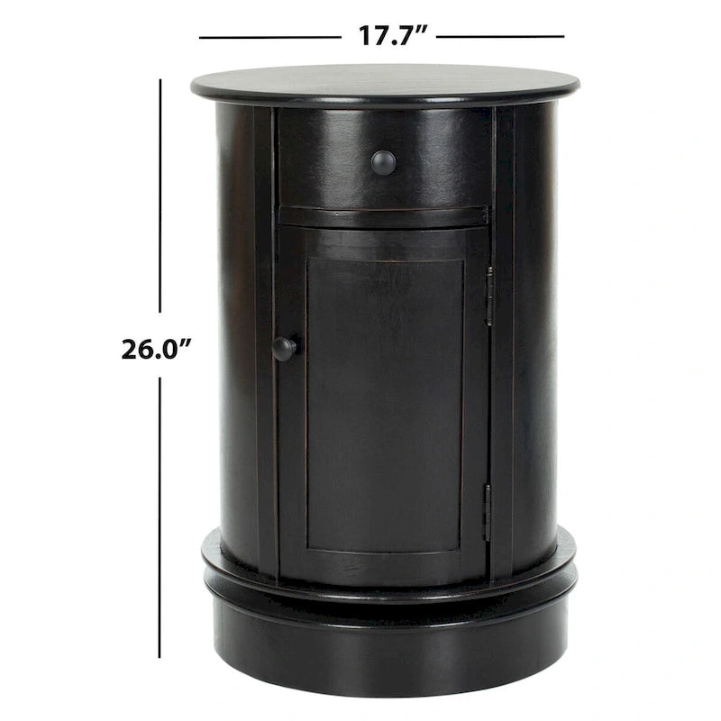 Table d'appoint pivotante de rangement grise - 18Lx18Px26H