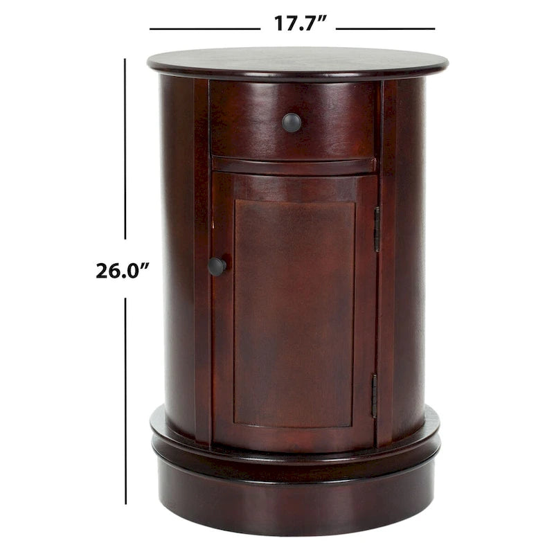 Table d'appoint pivotante de rangement grise - 18Lx18Px26H