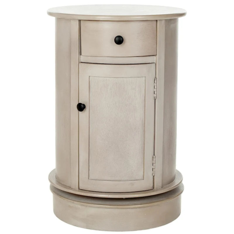 Table d'appoint pivotante de rangement grise - 18Lx18Px26H