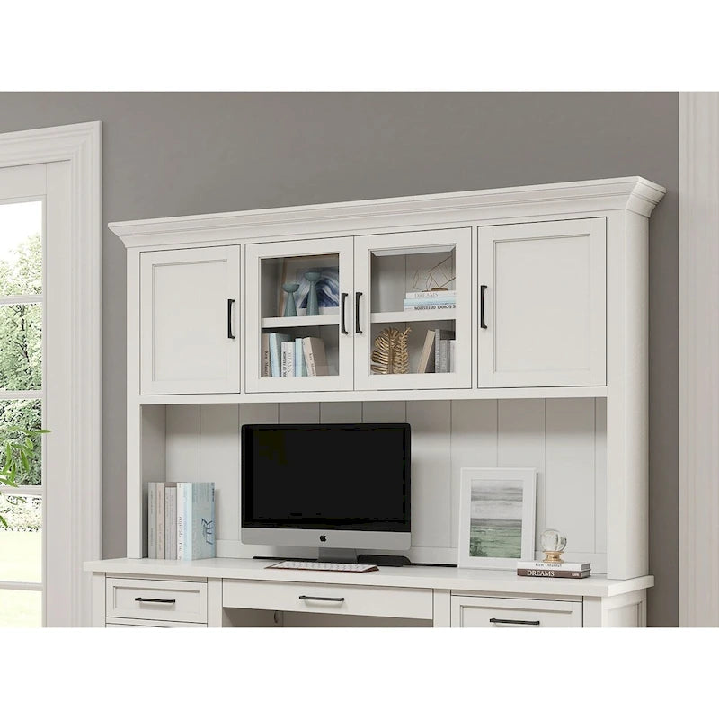 Buffet en bois moderne avec portes, buffet de rangement, rangement de bureau, entièrement assemblé, blanc