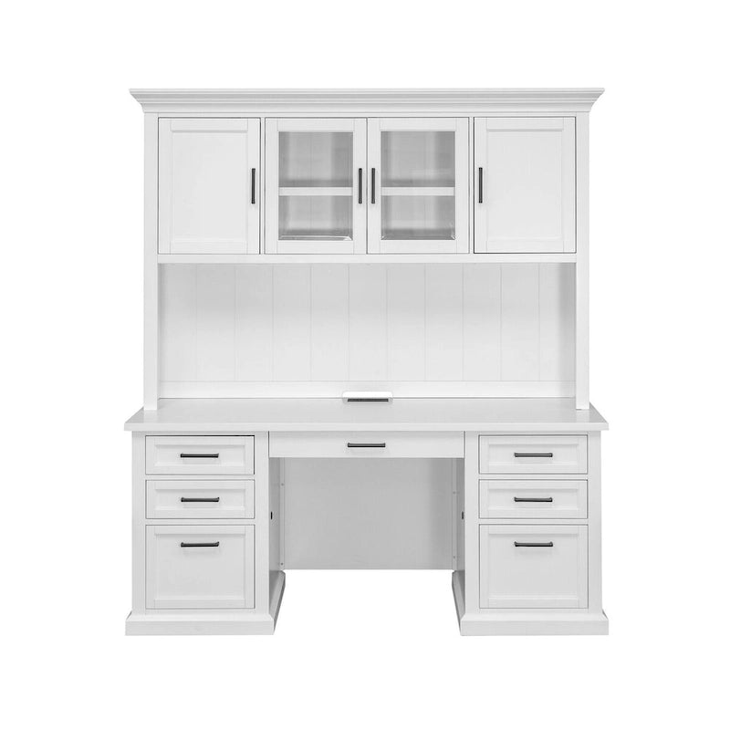 Buffet en bois moderne avec portes, buffet de rangement, rangement de bureau, entièrement assemblé, blanc