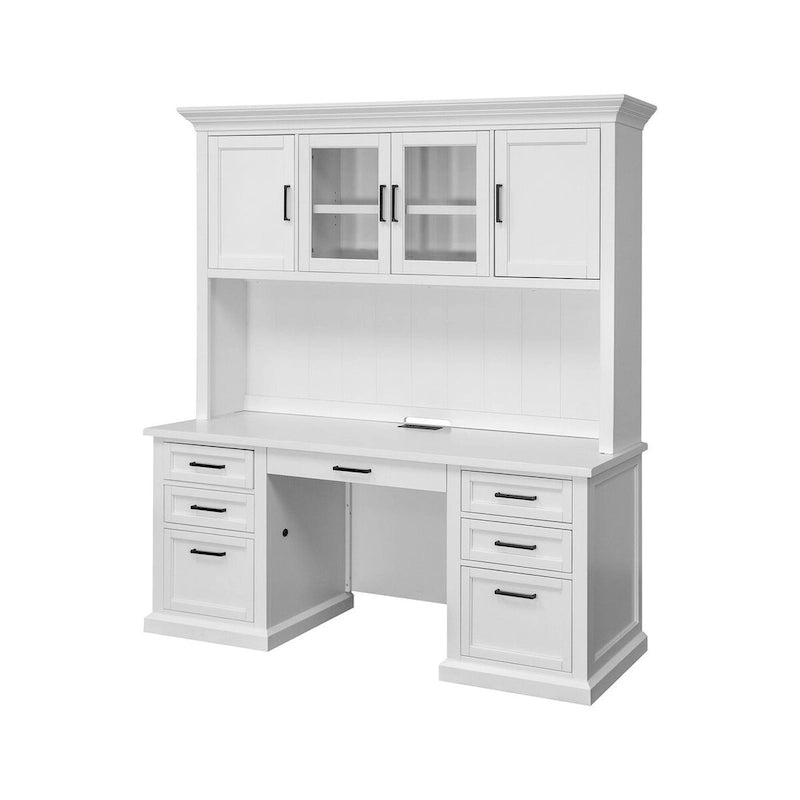 Buffet en bois moderne avec portes, buffet de rangement, rangement de bureau, entièrement assemblé, blanc