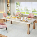 Grande table à manger de 180 cm pour 6-8 personnes, table de cuisine moderne