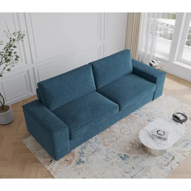 Canapé moderne 3 places en tissu rembourré 80