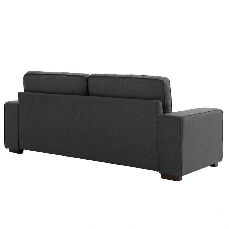 Canapé moderne 3 places en tissu rembourré 80
