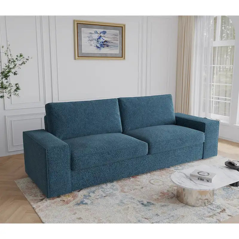 Canapé moderne 3 places en tissu rembourré 80