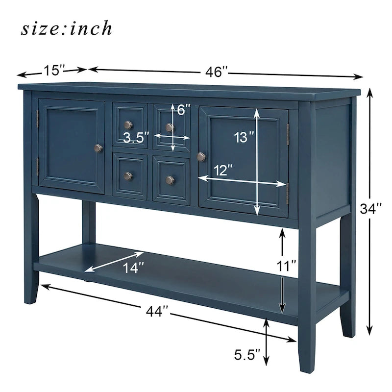 Buffet Console avec Étagère Inférieure