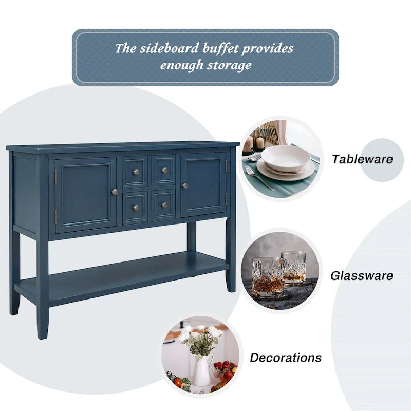 Buffet Console avec Étagère Inférieure