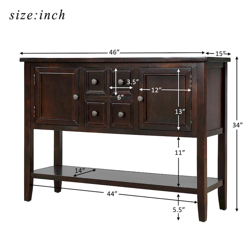 Buffet Console avec Étagère Inférieure