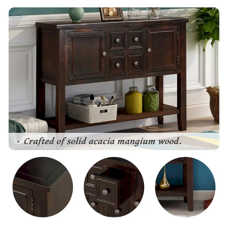 Buffet Console avec Étagère Inférieure