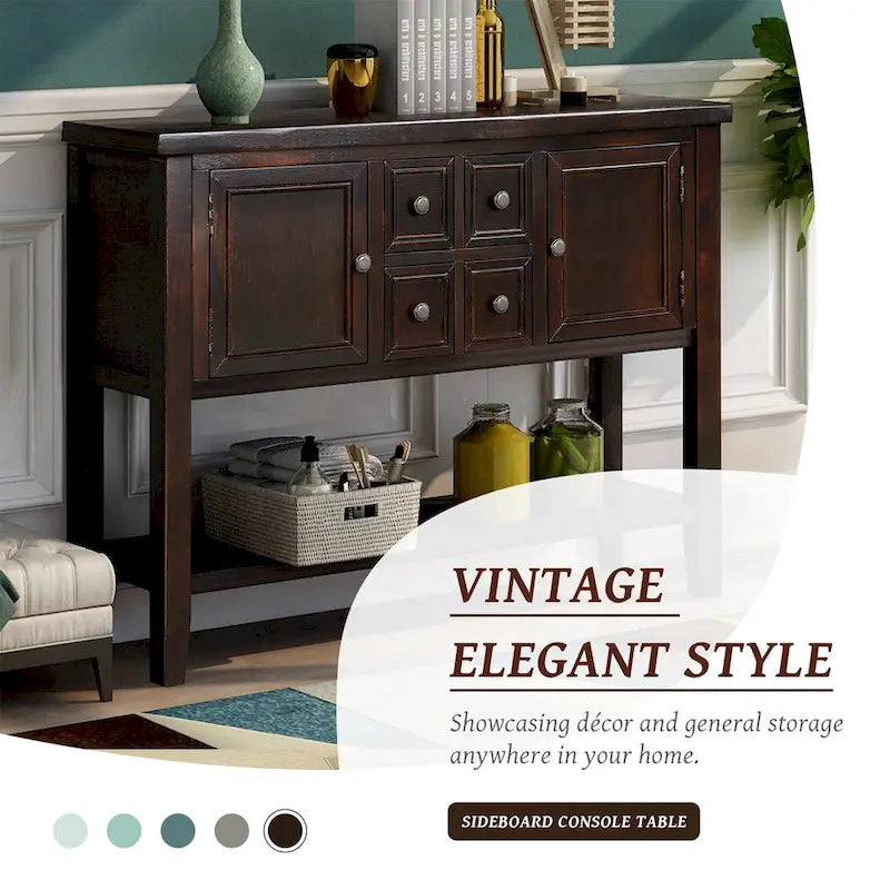 Buffet Console avec Étagère Inférieure