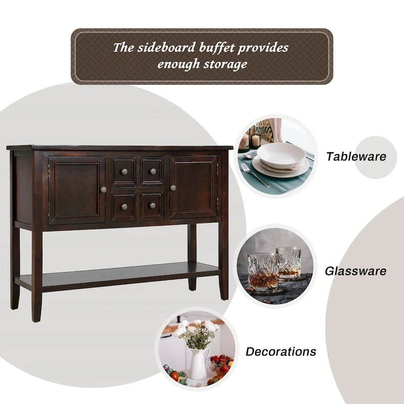 Buffet Console avec Étagère Inférieure