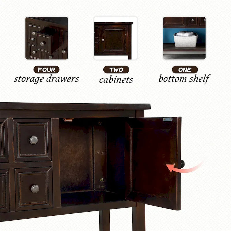 Buffet Console avec Étagère Inférieure