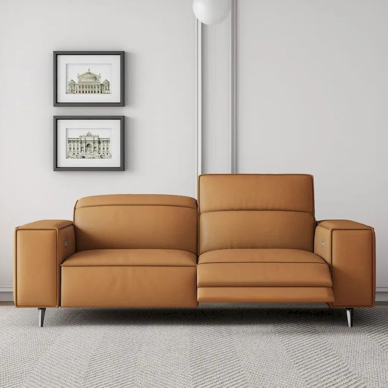 76.77 Canapé inclinable moderne en cuir, inclinable électrique, réglable, design ergonomique, meubles de salon