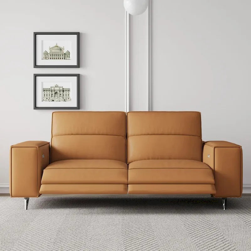 76.77 Canapé inclinable moderne en cuir, inclinable électrique, réglable, design ergonomique, meubles de salon