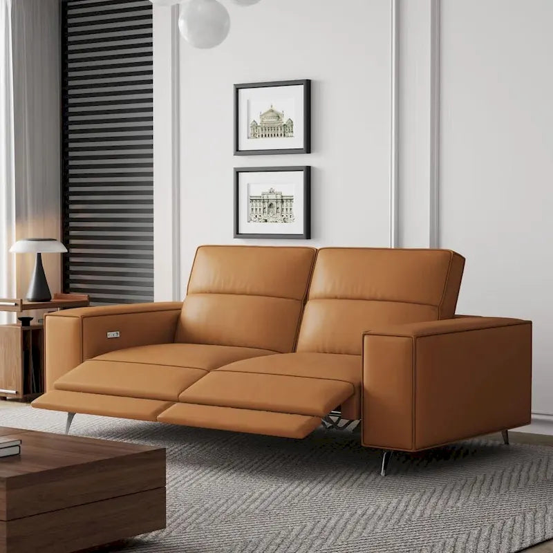 76.77 Canapé inclinable moderne en cuir, inclinable électrique, réglable, design ergonomique, meubles de salon