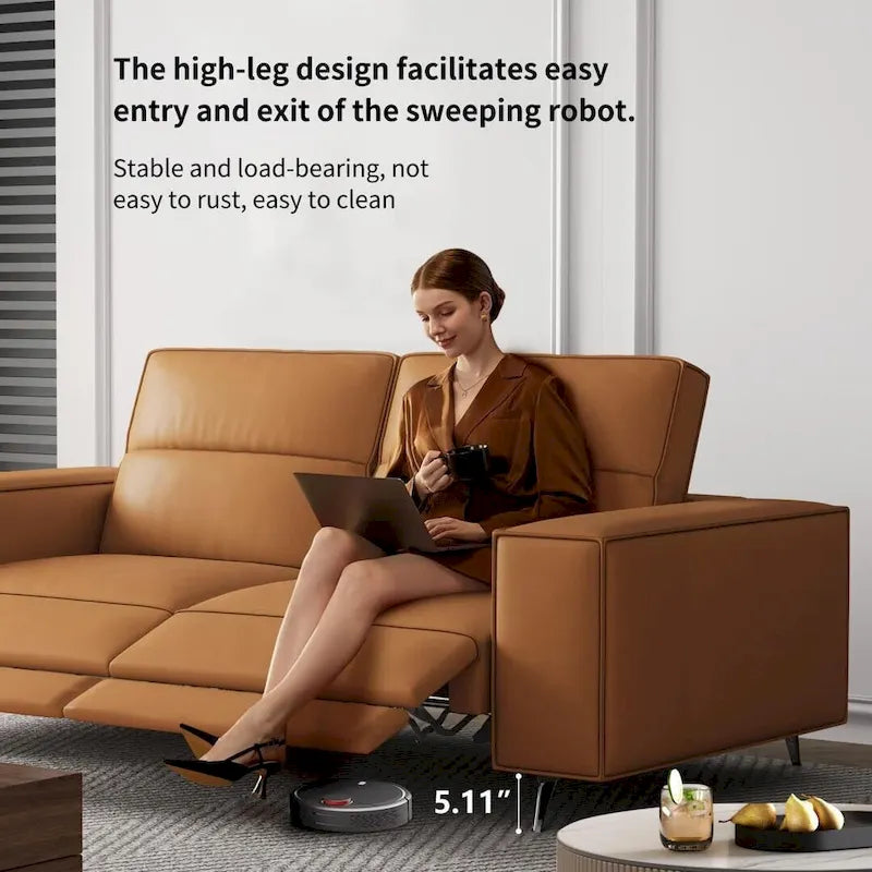 76.77 Canapé inclinable moderne en cuir, inclinable électrique, réglable, design ergonomique, meubles de salon