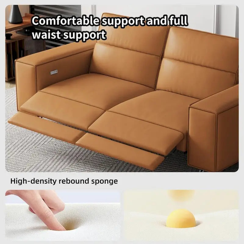 76.77 Canapé inclinable moderne en cuir, inclinable électrique, réglable, design ergonomique, meubles de salon