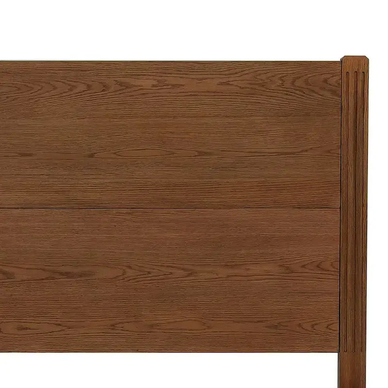 Plateforme de lit en panneaux de bois massif avec tête de lit, lits doubles en bois rustique, cadre de lit, mobilier de chambre